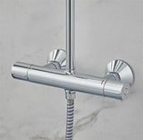 Hansgrohe Exposed Shower Set Hansgrohe Vernis Blend Showerpipe 200 Exposed Thermostatic Shower Set with Fixed Shower Head and Handset in Chrome