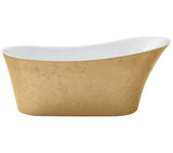 Heritage Modern Freestanding Bath Heritage Hollywell Metallic Effect Freestanding Acrylic Single Ended Bath in Gold Effect