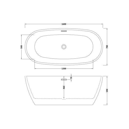 Aquarius Bathrooms Modern Freestanding Bath Aquarius Drift Double Ended Freestanding Bath