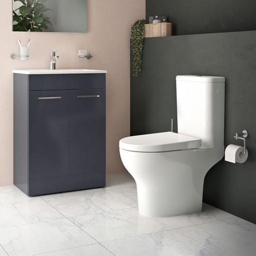 VitrA Close Coupled Toilet VitrA Zentrum Close Coupled Open Back Toilet with Soft Close Seat