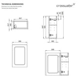 Crosswater Cloakroom Vanity Unit Crosswater Alo Single Door Wall Mounted 400mm Cloakroom Vanity Unit with Basin
