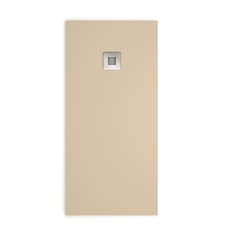 Aquarius Shower Tray Aquarius Honiston Mineral Composite Slate Effect Shower Tray in Sand