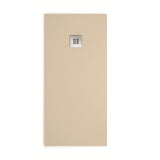 Aquarius Shower Tray Aquarius Honiston Mineral Composite Slate Effect Shower Tray in Sand