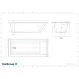 Eastbrook Single Ended Bath Eastbrook Portland Single Ended Bath 1675 x 700mm in 5mm White Acrylic