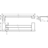 Hansgrohe Hansgrohe Addstoris S Double Towel Rail
