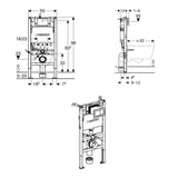 Geberit Concealed Cistern Geberit Duofix Alpha Wall Hung Cistern and Frame 980mm