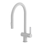 JTP Kitchen Tap Matt White JTP VOS Single Lever Pull Out Kitchen  Mixer Tap