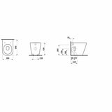Laufen Back To Wall Toilet Laufen Meda Rimless Silent Flush Back to Wall Toilet with Soft Close Seat