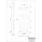 Eastbrook Ladder Rail Eastbrook Wingrave Vertical Straight Heated Towel Rail - 1200 x 600mm - Matt Anthracite