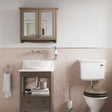 Burlington Mirrored Cabinet Dark Oak Burlington Guild 650mm Mirrored Cabinet
