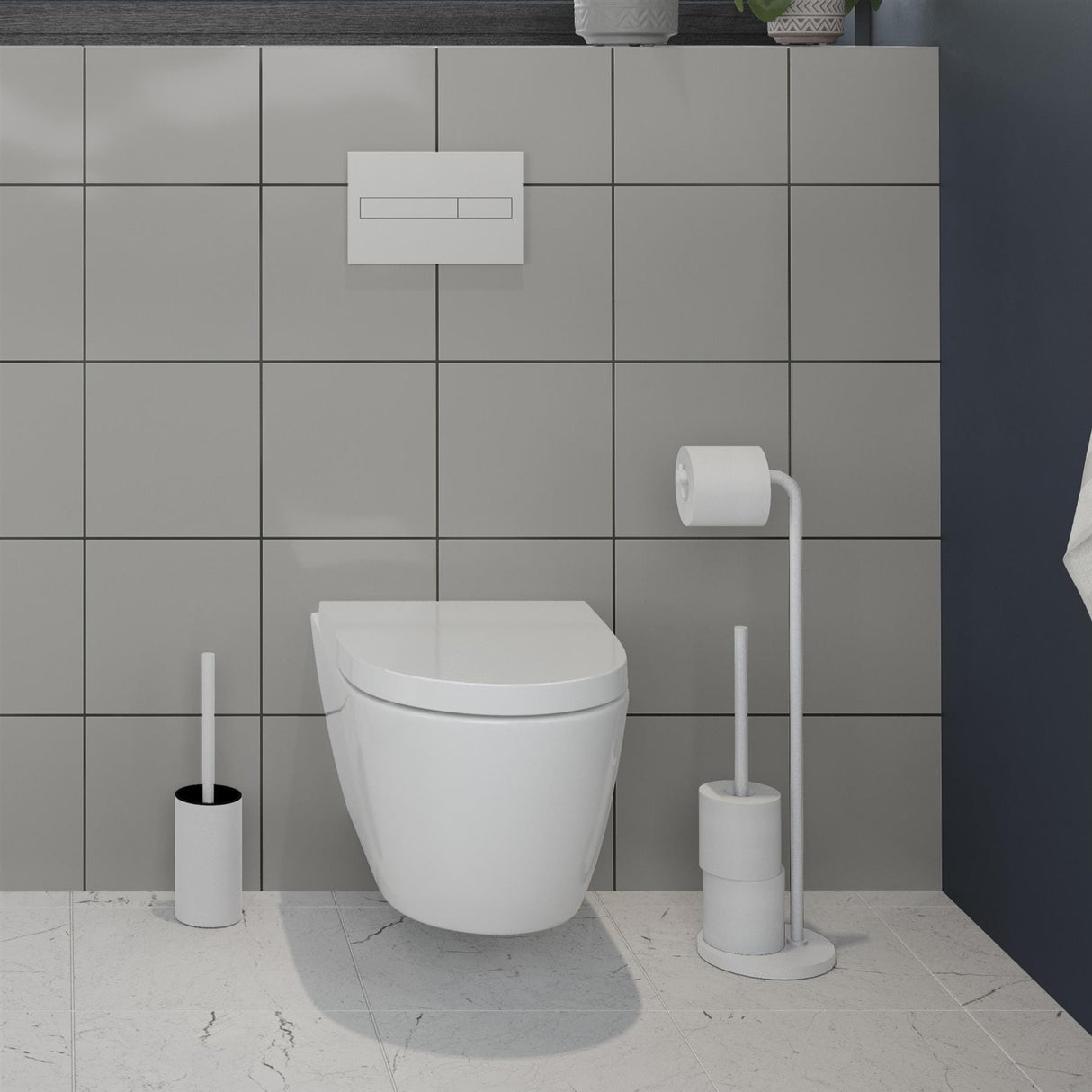 Smedbo Toilet Roll Holder White Smedbo Beslagsboden Curve Freestanding Toilet Roll Holder and Spare Roll Holder