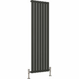 Aquarius Bathrooms Panel Radiator 1600 x490mm / Anthracite Aquarius Flat Single Vertical Radiator