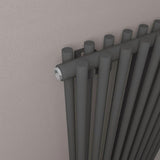 Eastbrook Column Radiator Eastbrook Murano Vertical Designer Radiator in Matt Anthracite