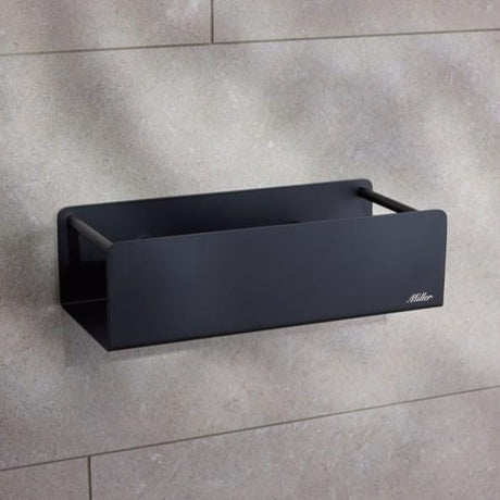 Miller Basket Miller Signature Box Shower Box Basket in Matt Black
