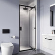 Crosswater In-Fold Shower Door Matt Black / 1000mm Crosswater Clear 6 Infold Shower Door