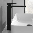 Villeroy & Boch Tall Basin Tap Matt Black Villeroy & Boch Architectura Square Tall  Basin Mixer Tap with Pop-Up Waste