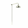 Heritage Shower Riser Rail Vintage Gold Heritage Fixed Rigid Riser Kit with Shower Head