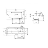 Kaldewei Single Ended Bath Kaldewei Saniform Plus Single Ended Steel Bath with Leg Set