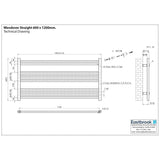 Eastbrook Ladder Rails Eastbrook Wendover Straight Heated Towel Rail in Anthracite