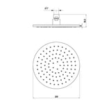 Crosswater Fixed Shower Head Crosswater 3ONE6 Shower Head