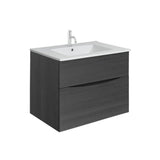 Crosswater Wall Mounted Vanity Unit Crosswater Glide II Wall Mounted Two Drawer Vanity Unit with Basin