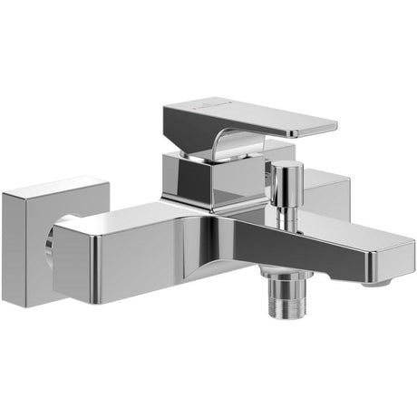 Villeroy & Boch Bath Shower Mixer Chrome Villeroy & Boch Architectura Square Wall Mounted Bath and Shower Mixer Tap