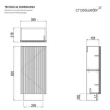 Crosswater Cloakroom Vanity Unit Crosswater Limit Cloakroom Floor Standing 400mm Single Door Vanity Unit with Basin