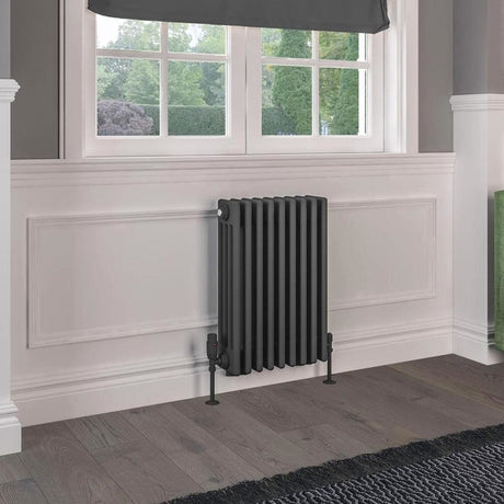 Eastbrook 600 x 425 / Dual Fuel Eastbrook Rivassa Traditional 4 Column Radiator in Matt Anthracite