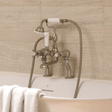 Crosswater Bath Shower Mixer Brushed Nickel Crosswater Belgravia Crosshead Bath Shower Mixer with Shower Kit