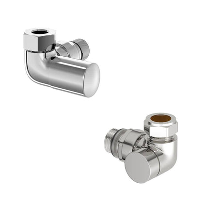 Tissino Radiator Valve Chrome Tissino Corner Manual Radiator Valves (Pair)