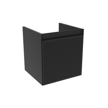 Saneux Cloakroom Vanity Unit Matte Black / 0 Hole Saneux Monument 400mm Wall Mounted One Door Vanity Unit with Basin