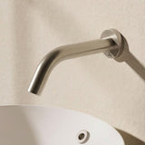 Crosswater Infrared Tap Brushed Nickel Crosswater MPRO Sensor Wall Mounted 220mm Basin Spout