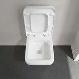 Villeroy & Boch Wall Hung Toilet Villeroy & Boch Architectura Square Wall Hung Rimless DirectFlush Toilet with Soft Close Seat