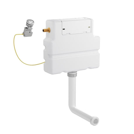 Crosswater Concealed Cistern Chrome Crosswater Concealed Cistern Set with Flush Button - 390 x 345 x 115mm