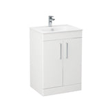 Imex Floor Standing Vanity Unit Imex Croma Floor Standing Double Door 600mm Vanity Unit with 1 Tap Hole Basin