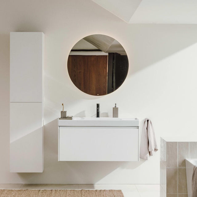 Roca Wall Mounted Vanity Unit Matt White / Central Roca Ona 800mm Wall Mounted One Drawer Vanity Unit with Basin