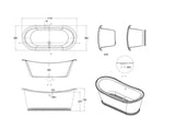 Burlington Roll Top and Slipper Freestanding Bath Burlington Admiral Oval Freestanding Bath in Gloss White