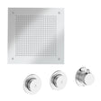 UK Bathroom Store Concealed Shower Set Chrome Crosswater Module Plus Push Shower Set 5 - 2 Outlet Valve with Tranquil Recessed Shower Head