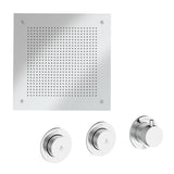 UK Bathroom Store Concealed Shower Set Chrome Crosswater Module Plus Push Shower Set 5 - 2 Outlet Valve with Tranquil Recessed Shower Head