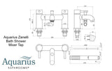 Aquarius Bath Shower Mixer Aquarius Zanelli Bath Shower Mixer Tap with Shower Kit