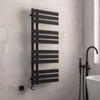 Eastbrook Designer Towel Radiator Matt Black Eastbrook Brockworth All Electric Vertical Designer Towel Rail