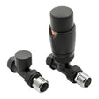 Reina Radiator Valve Black Reina Modal Thermostatic Straight Radiator Valves