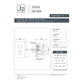 JTP Concealed Shower Valve JTP HIX 2 Outlet, 2 Handle Thermostatic Concealed Shower Valve