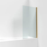 Aquarius Bathrooms Bath Screen Aquarius LevAqua Straight 6mm Hinged Bath Screen 1400 x 800mm