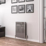 Eastbrook Panel Radiator 600 x 470 / Electric Only Eastbrook Peretti Straight Horizontal Aluminum Radiator in Polished Aluminum