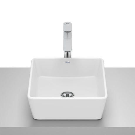 Roca Countertop Basin Matt White Roca Optica  Square Countertop Basin