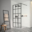 Merlyn Wetroom Panel 900mm Merlyn 8mm Squared Wet Room Panel in Black