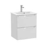 Roca Aleyda Compact 500mm Wall Mounted Two Drawer Vanity Unit with Basin