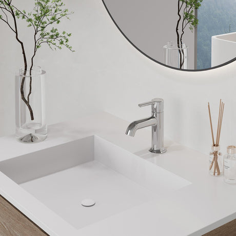 Flova Mono Basin Tap Diamond Chrome Flova Moonlight Basin Mixer Tap with Clicker Waste