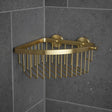 Miller Basket Miller Signature Corner Shower Basket in Brushed Brass